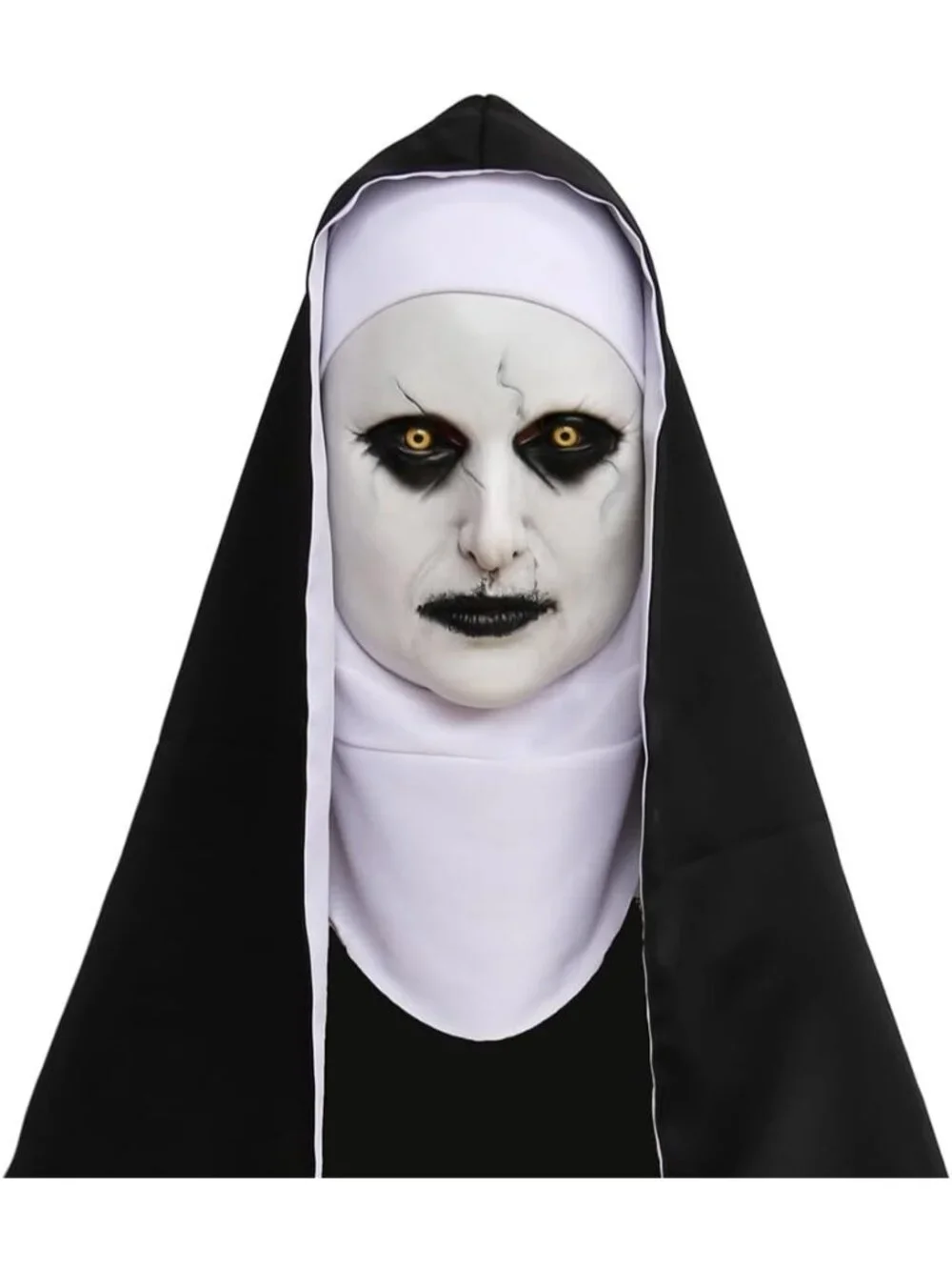 Men's Halloween Nun Latex Full Head Scary Party Cosplay Mask